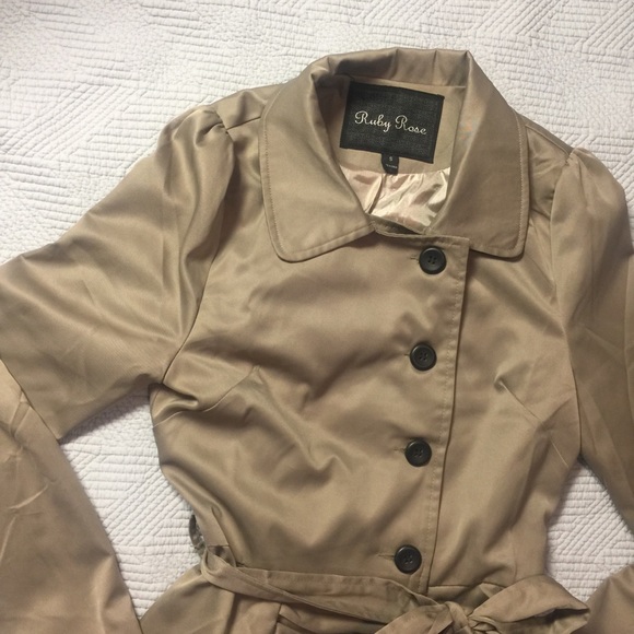 3 for $25 Ruffled Trench Coat - Picture 2 of 3